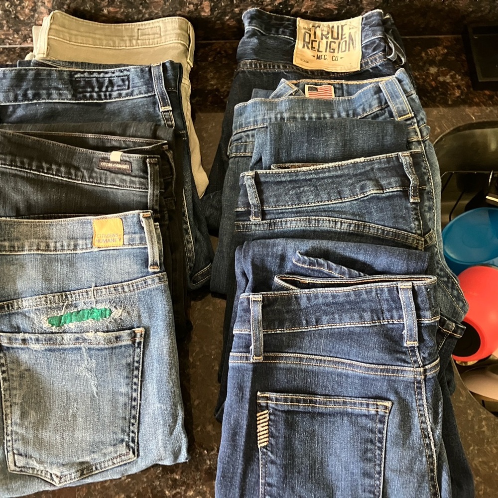 Women’s jeans, includes True Religion, COH, Paige, DL 1961.